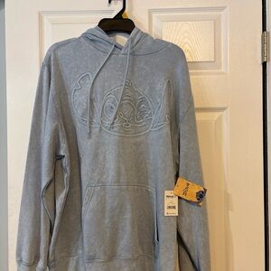 Embossed Stitch Blue/Gray Hoodie